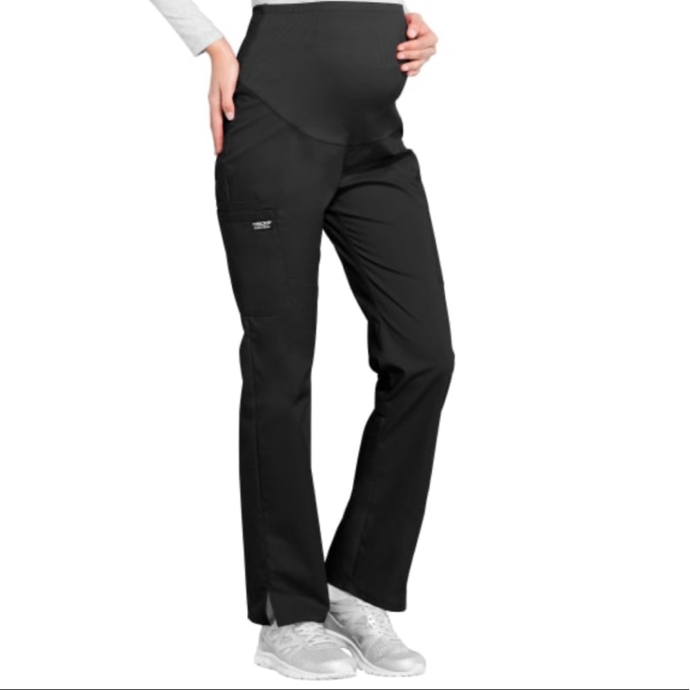 Cherokee Scrubs Black Medium High Waist Panel